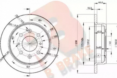 R BRAKE 78rbd21703 -  Тормозной диск